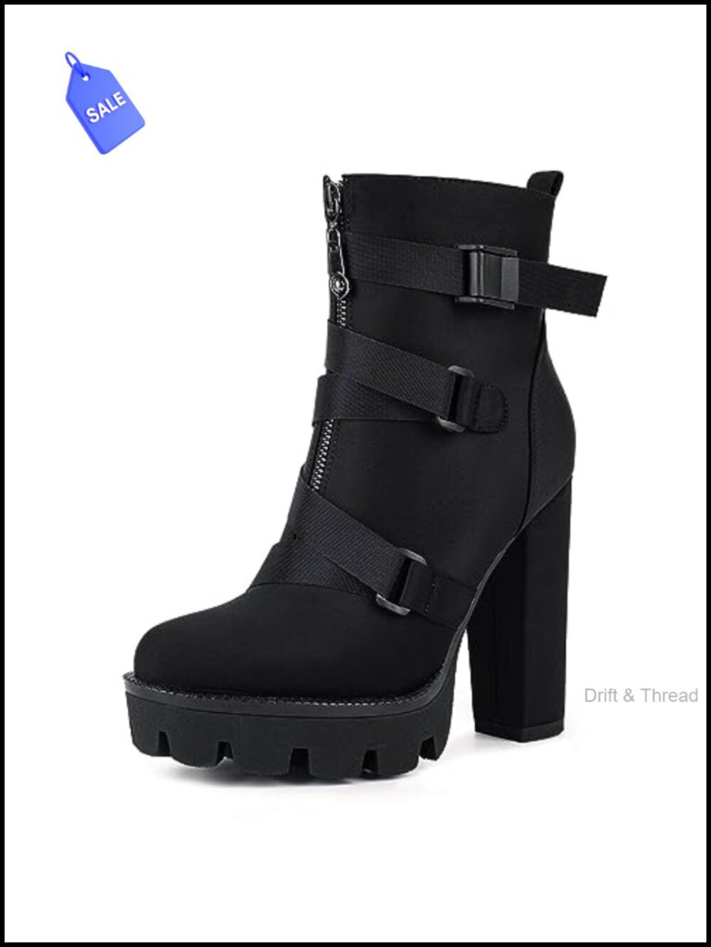Platform Lace Up High Heel Combat Booties